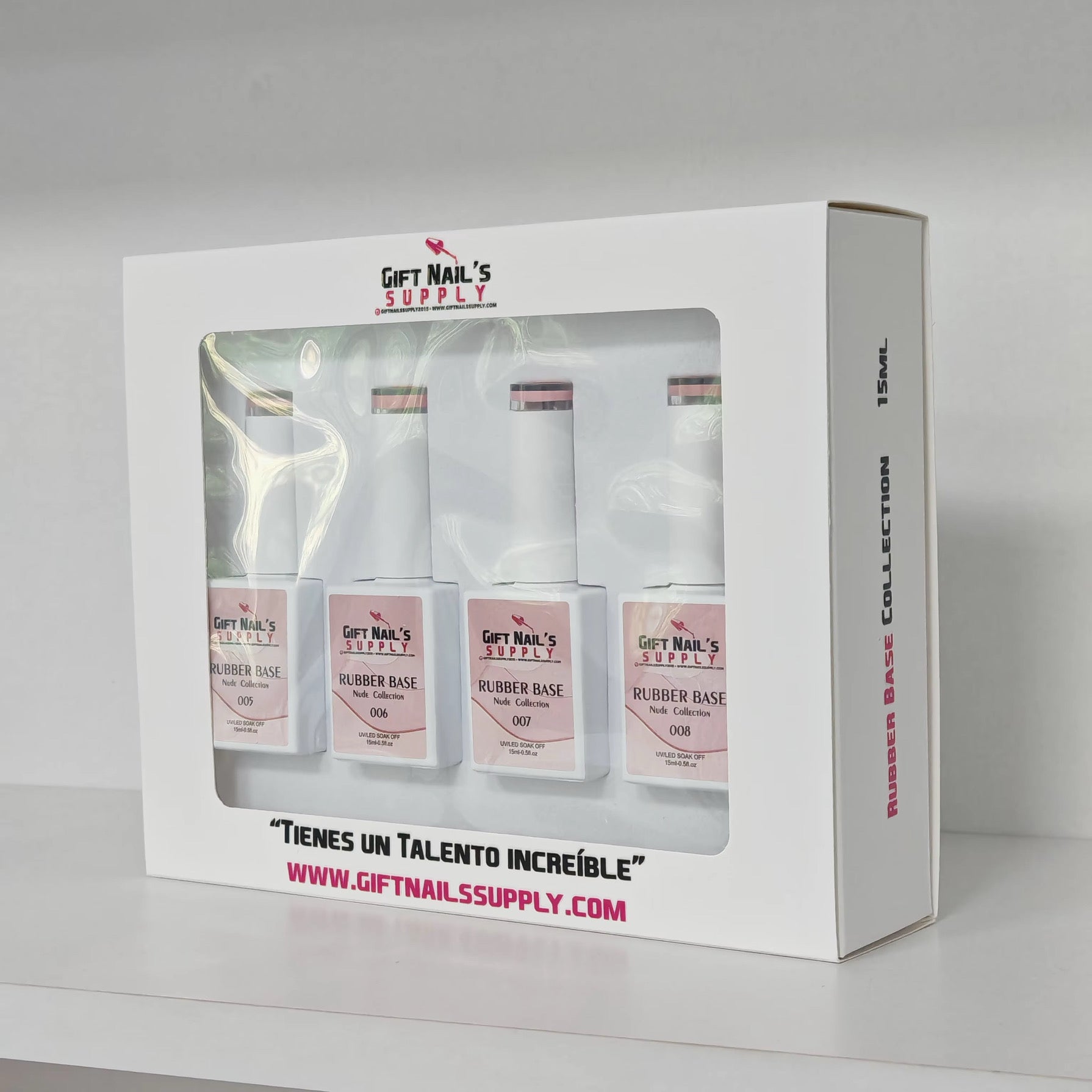 Rubber Base Colección (4 esmaltes de 15ml C/u)