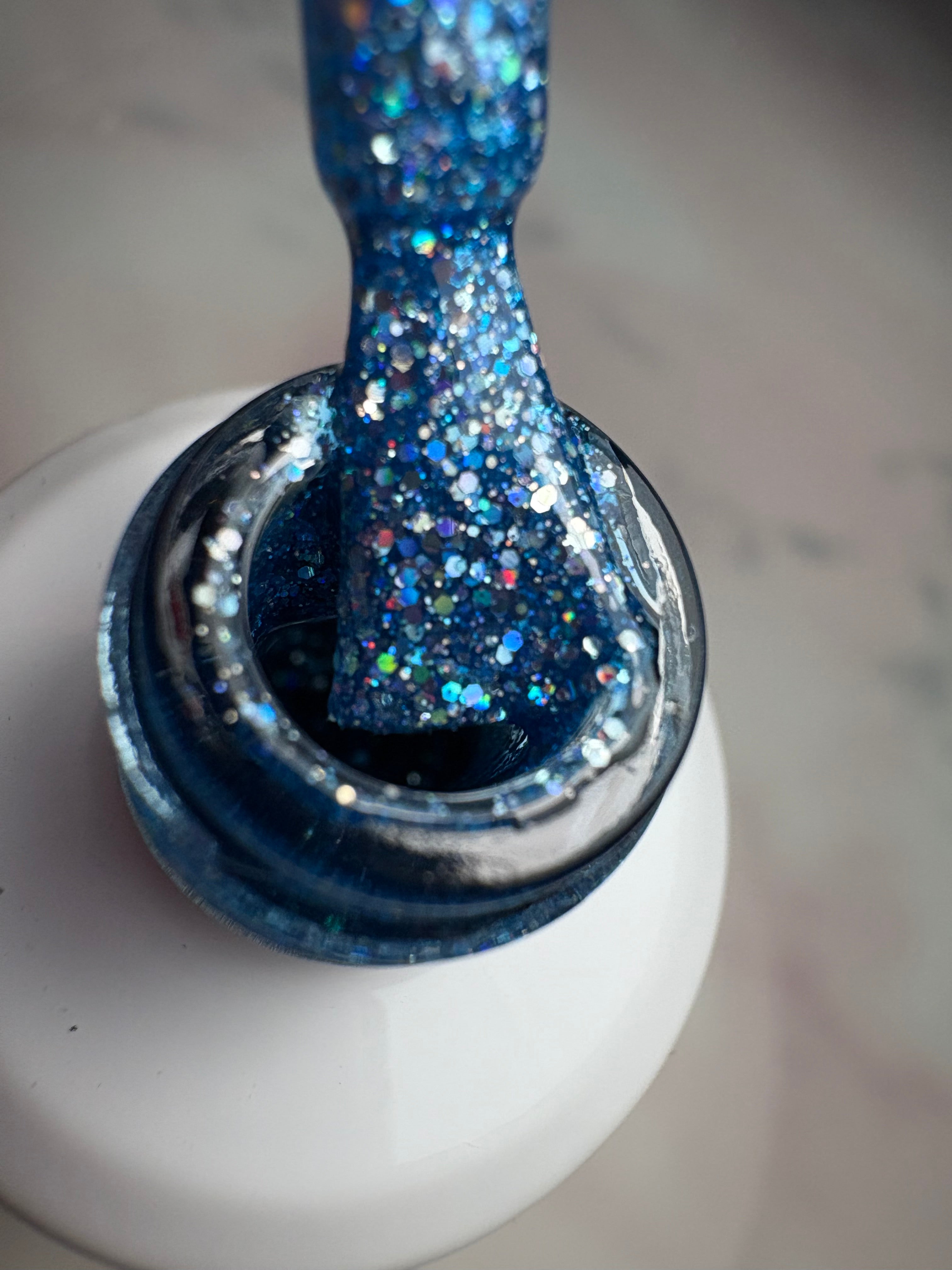 Gel Polish Blue (Glitter)