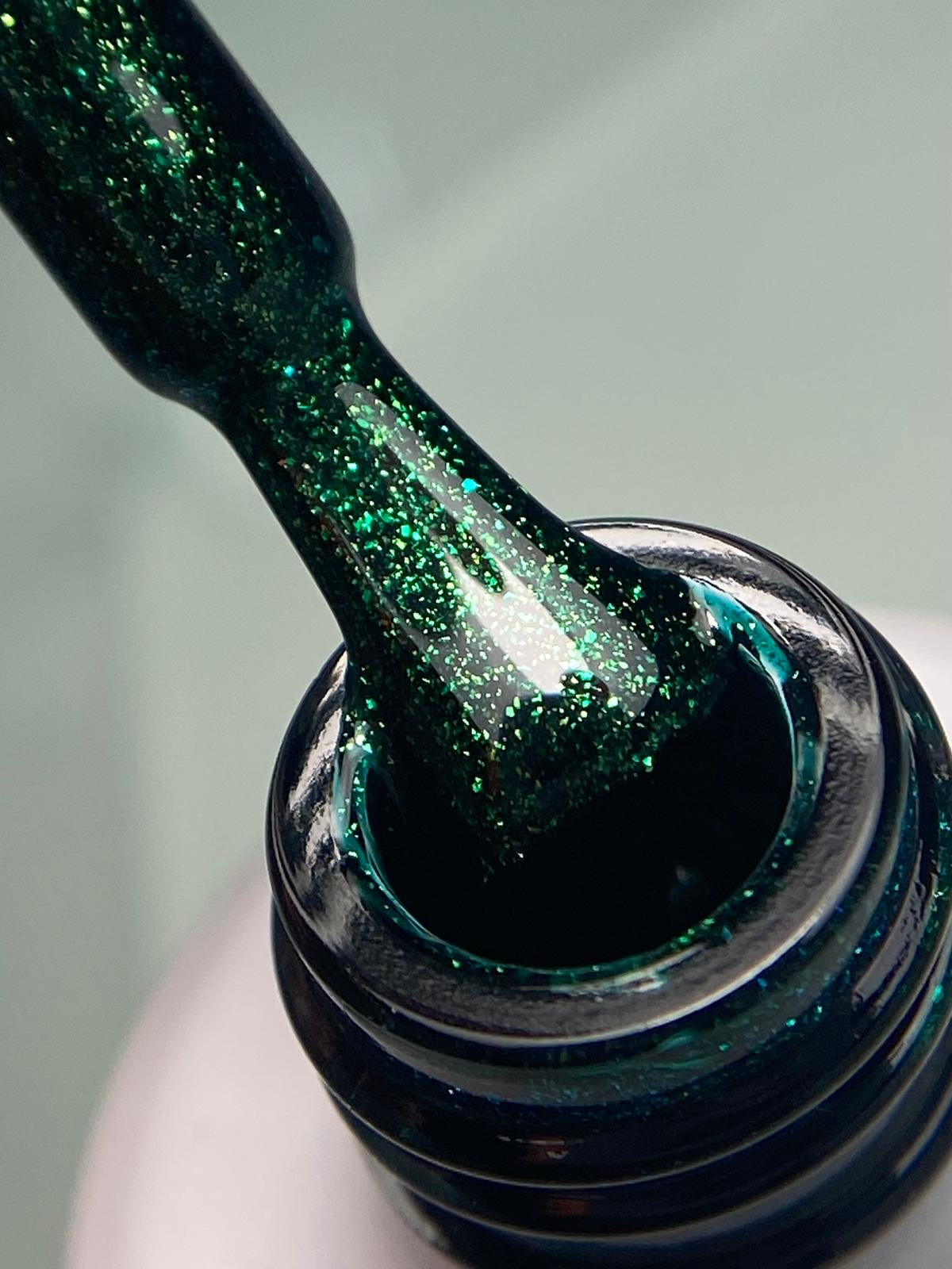 Esmalte en Gel Verde glitter