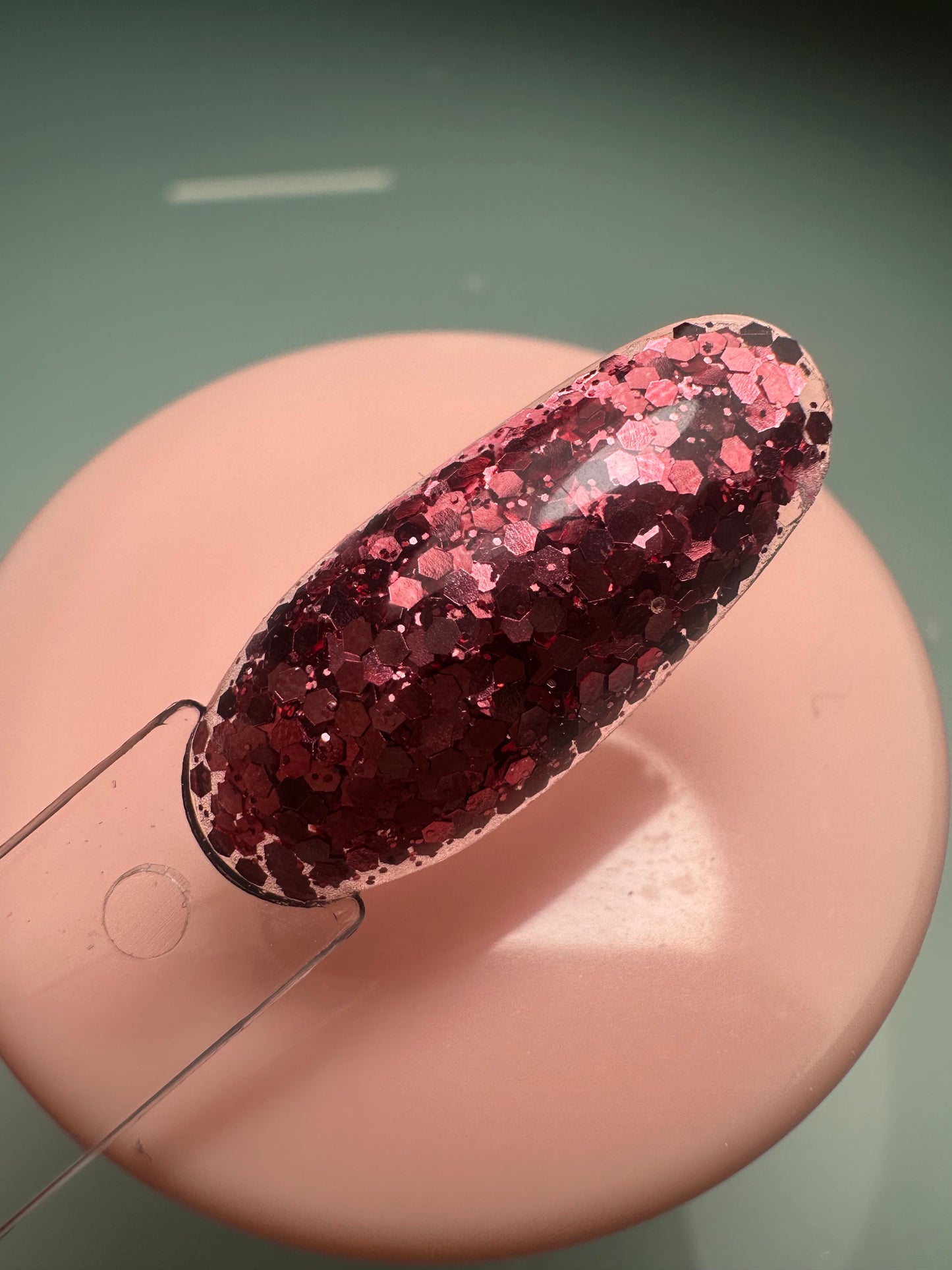 Polímero Glitter rasberry truffle