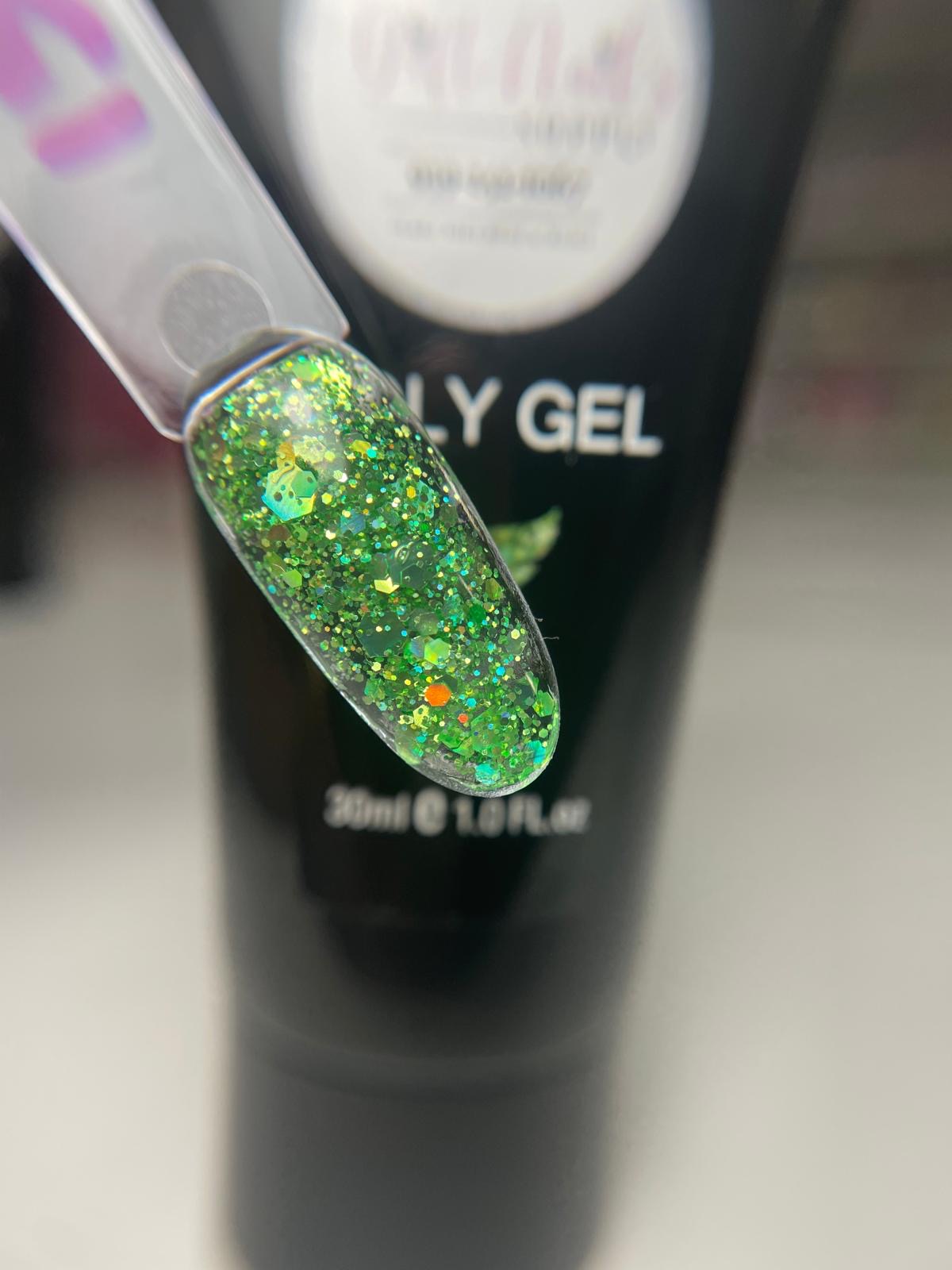 Poly gel green Glitter 132