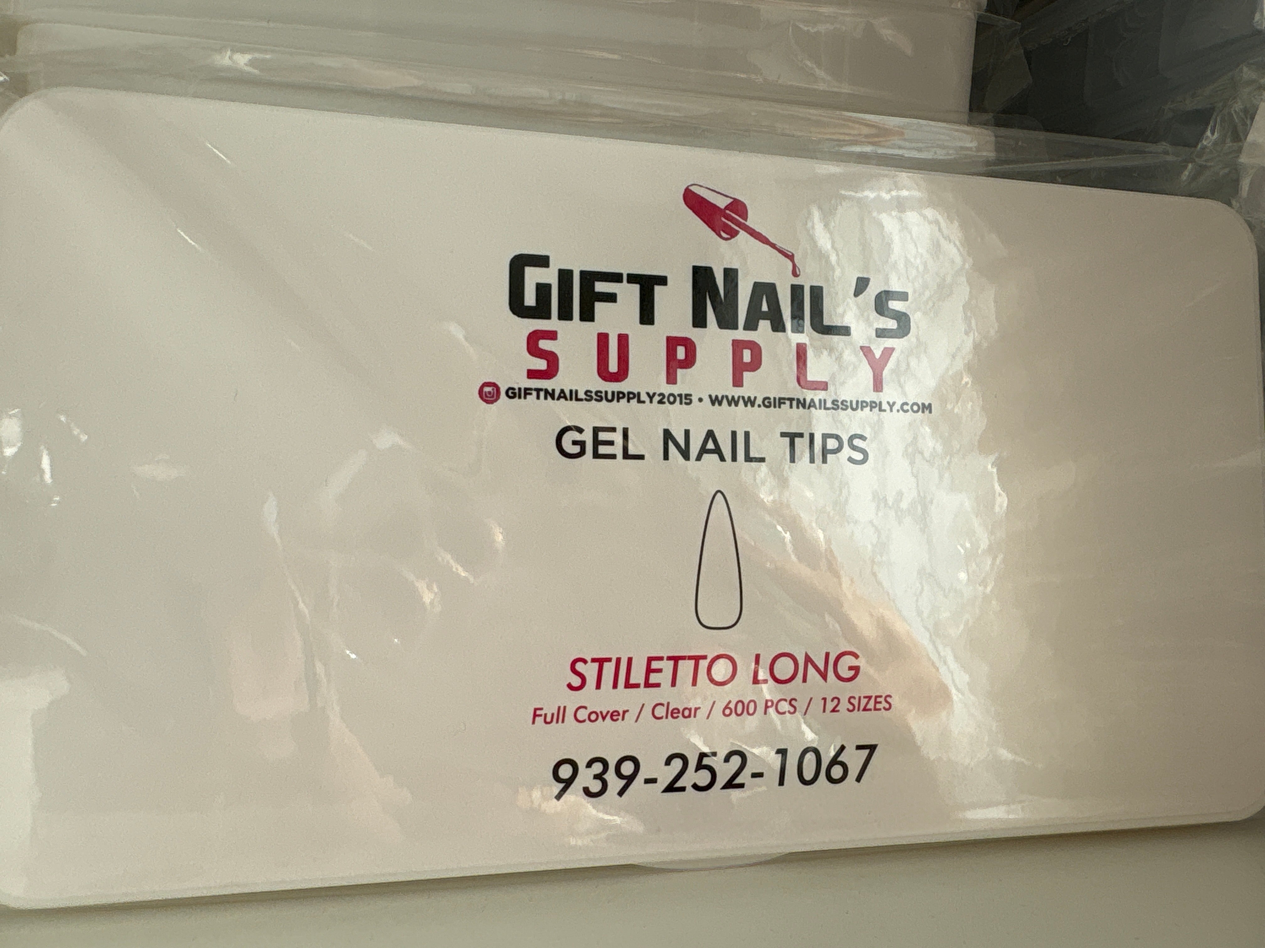 Caja Gel Tips Stiletto long