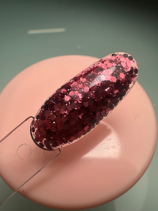 Polímero Glitter rasberry truffle